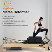 Reformer Pilates jalur penuh kustom peralatan Fitness rumah kasur kayu inti Maple badan Aluminium tahan lama untuk gym Yoga Studio