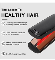 Lisseur de cheveux professionnel en titane, logo personnalisé, fer à lisser électrique pour cheveux, étiquette privée personnalisable, fer à lisser en céramique