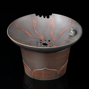 Service à thé en poterie pourpre, moulage de thé, porte-encens, cendrier, baril filtre avec couvercle, bassin à thé, tasse d'eau à tasse - Product Image 2