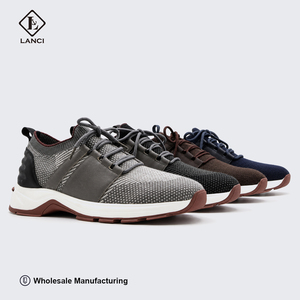 LANCI Custom Sneaker Manufacturers Men's Designer Sneakers Custom <strong>Running</strong> <strong>Shoes</strong> Knitting <strong>Shoes</strong> for Men - Product Image 4
