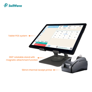 10.1 inch Android <span class=keywords><strong>POS</strong></span> hệ thống máy tính bảng thiết bị đầu cuối và máy in với đứng 360 ° xoay từ gắn kết tương thích Wifi kết nối - Product Image 1