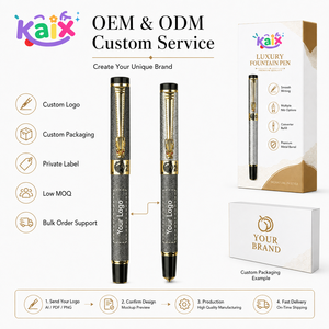 Stylo plume en métal de qualité supérieure KAIX, cartouche remplaçable, plusieurs pointes, stylo plume professionnel pour cadeaux de conférence - Product Image 3