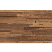 Feuilles de lambris en bois massif de décor interne rouge de style classique rustique Panneaux muraux en chêne 3d pour murs