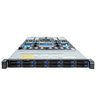 Serveur GIGABYTE R183-S92-AAV3 prêt à l'emploi, puissant, 1U, double processeur Xeon Scalable, solution hybride cloud de stockage 12 baies