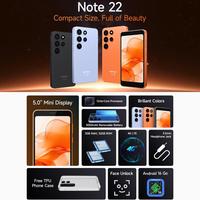 هاتف Ulefone Note 22، 3 جيجابايت + 32 جيجابايت، هاتف أندرويد 16 رخيص، هاتف ذكي 4G بسعر منخفض، متوفر للشحن المباشر من المصنع