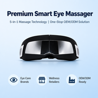 Masseur oculaire rechargeable USB avancé avec batterie 1200 mAh et fonction chauffante pour la réduction des poches sous les yeux, appareil de soin des yeux