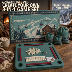 Tapis <span class=keywords><strong>de</strong></span> jeu flottant Apres <span class=keywords><strong>Ski</strong></span> <span class=keywords><strong>Chalet</strong></span> en mousse EVA multi-jeux pour Mahjong américain, Rummy et cartes imperméables - Product Image 1