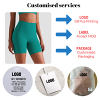 Shorts de sport taille haute respirants et écologiques pour femme, effet ventre plat, extensibles et compressifs pour le yoga