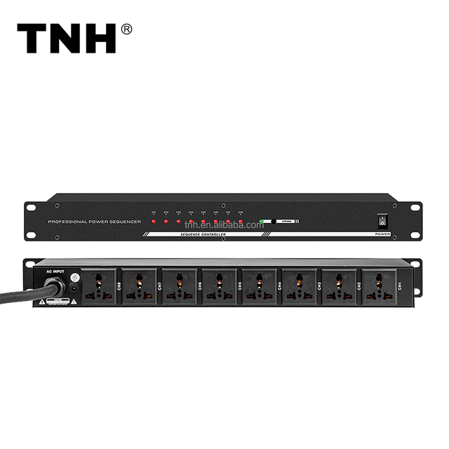 TNH PS-CX2A CX2B CX2C CX2D 8 Channel 10 Channel Professional Power Sequencer Controller for Amplifier PA Power Sequencer