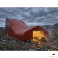 Structure de stockage en tissu pour le football, abri, conteneur, hangar, entrepôt, tente, abri certifié en membrane PVC, en acier galvanisé
