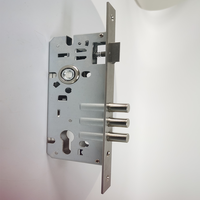 Travail efficace haute sécurité 3 boulons ronds 8545 chambre porte mortaise serrure corps portant Euro serrure à cylindre pour intérieur