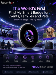Badge Tecnologico Beambox Niki Find-<span class=keywords><strong>my</strong></span> a Batteria, Dispositivo Antifurto Intelligente per Oggetti di Valore, Accesso VIP per Fiere, Tracciamento - Product Image 4