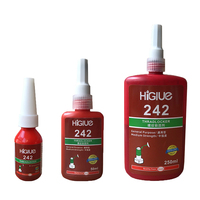 Fixateur de vis de force moyenne HiGlue 242 bleu 50ml, adhésif anaérobie pour boulons, écrous et goujons jusqu'à M36