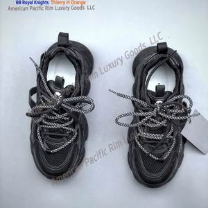 Zapatillas Deportivas Negras con Suela Gruesa, Transpirables, con Parte Superior de Cuero Genuino, Ligeras, Antideslizantes, con Cordones, para - Product Image 3