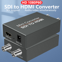 SDI HDMI dönüştürücü adaptör SDI döngü ile 1080P ses Video ayırıcı dönüştürücü için kamera projektör SDI DCR