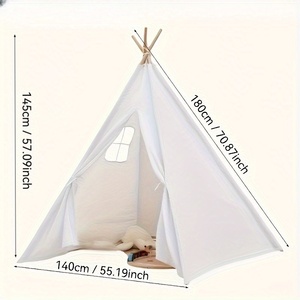 Tente de jeu blanche <span class=keywords><strong>et</strong></span> <span class=keywords><strong>rose</strong></span>, tente <span class=keywords><strong>tipi</strong></span> durable <span class=keywords><strong>et</strong></span> légère, tente de jeu portable instantanée pour une utilisation en intérieur <span class=keywords><strong>et</strong></span> en extérieur - Product Image 6
