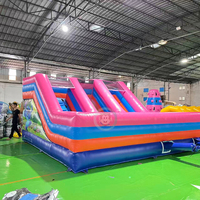 Château gonflable pour enfants, aire de jeux gonflable pour tout-petits avec toboggan et obstacles