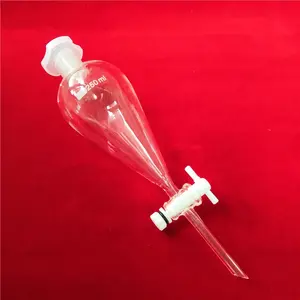 transparent lab test separatory pyrex glass funnel