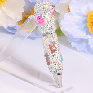 Cute Fruit KT <b>Bee</b> Pearl Full for Plastic Ballpoint Pen Heavy Industry Diamond High Profile Luxury Manual Burst - Product Image 6