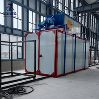 Ligne de peinture en poudre à chariot manuel avec four de cuisson à gaz et cabine de pulvérisation à double poste pour usine de traitement des tuyaux