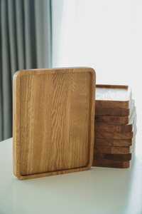 Plats et plateaux de service en bois naturel faits à la main en bois d'acacia et de manguier pour une restauration écologique, des réceptions et un style élégant - Product Image 3