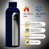 Bouteilles d'eau personnalisées chaudes en acier inoxydable 500ml doux au toucher Sport tasse fiole à vide bouteilles de boisson sport bouteille d'eau thermique