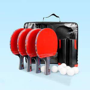 Alta calidad Ittf aprobado 4 paletas 8 bolas Ping Pong bolas conjunto de red profesional juego de raqueta de tenis de mesa para entrenamiento - Product Image 1