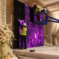 Pantalla LED de Alquiler para Interiores P2.5, Gabinete Ligero de Cierre Rápido, Pantalla LED a Todo Color para Bodas, Fiestas y Eventos