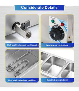 Countertop Buffet Electric Steam Heater Table <b>Food</b> Steamer <b>Warmer</b> - Product Image 5