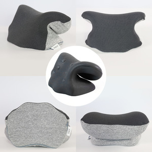 Almohada cervical Saien con función de masaje y calefacción para alivio del cuello, funciona con batería, color gris - Product Image 3