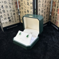 Boucles d'oreilles en jadéite naturelle de Birmanie de qualité A, vert gourde, pour femme, à porter au quotidien, cadeau en jadéite (avec NGTC)