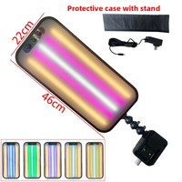 Outil de réparation de bosses de voiture universel, compatible avec les outils, lampe de détection de bosses à 5 bandes de couleur réglables avec LED à batterie pour la détection et la réparation