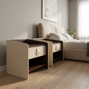 Modern Wood Nightstand with Storage Drawer for Bedroom Furniture Solid wood storage drawer - Product Image 1