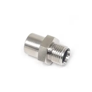 OEM CNC Parts Custom Oil Pressure Gauge Adapter Stainless Steel Relief Valve Connector Joint External Thread Male Stud Coupling