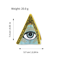 Pinces à cheveux personnalisées en acétate « Devil Eyes », design triangulaire « Shark Claw » de dessin animé, accessoires unisexes pour cheveux épais