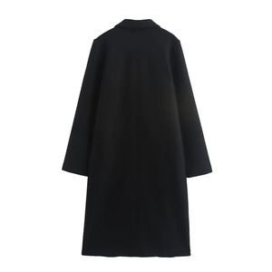 Women's <b>Wool</b> Blend Long Coat - Oversized Single-Button Trench Outerwear Fashion - Product Image 5
