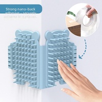 Griffoir d'angle en silicone pour chat, masseur de toilettage et jouet d'auto-entretenissement pour le grattage du visage