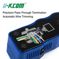 Herramienta de crimpado y corte de cables de red Ethernet RJ45 8P8C Cat5e Cat6 RJ45 de fábrica al por mayor para RJ11 RJ12