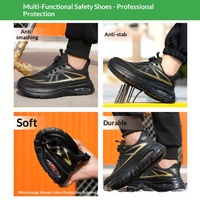 Chaussures de sécurité basses pour hommes, légères et respirantes, avec embout en acier et tige en microfibre, idéales pour toutes les saisons
