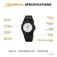 SKMEI 2151 Herren Sportuhr Quarz Weiches TPU-Armband 50M Wasserdicht Leichtgewicht Casual Outdoor Männer Armbanduhr