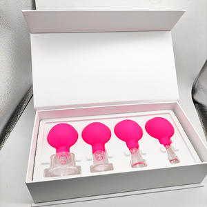 Ensemble de ventouses en silicone pour le <span class=keywords><strong>visage</strong></span>, ventouses en verre pour la thérapie par le vide, ensemble de ventouses en silicone, vente chaude 2023, marque OEM - Product Image 2