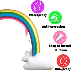 Grande Arche Arc-en-ciel Gonflable avec Arroseur, Jouet Aquatique Extérieur Étanche et Résistant au Soleil - Product Image 3