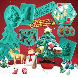 Christmas Santa Silicone Mold For Cake Fondant Baking DIY Decorations Green Color - Product Image 5