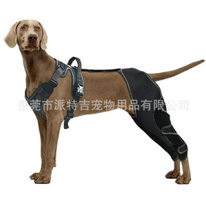 ที่รองเข่าแบบถอดได้ใช้ได้สองทางสำหรับสุนัขสายรัดสัตว์เลี้ยงที่ทันสมัยอุปกรณ์ป้องกันขาหลังแบบกระดุมปิดด้วยริบบิ้นแข็งที่คลุมข้อต่อ - Product Image 4