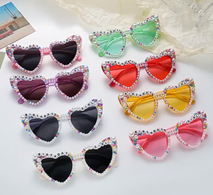 Personalised Happy Photo Props Glasses <b>Rainbow</b> Rhinestone Pearl Birthday Girls <b>Sunglasses</b> - Product Image 2