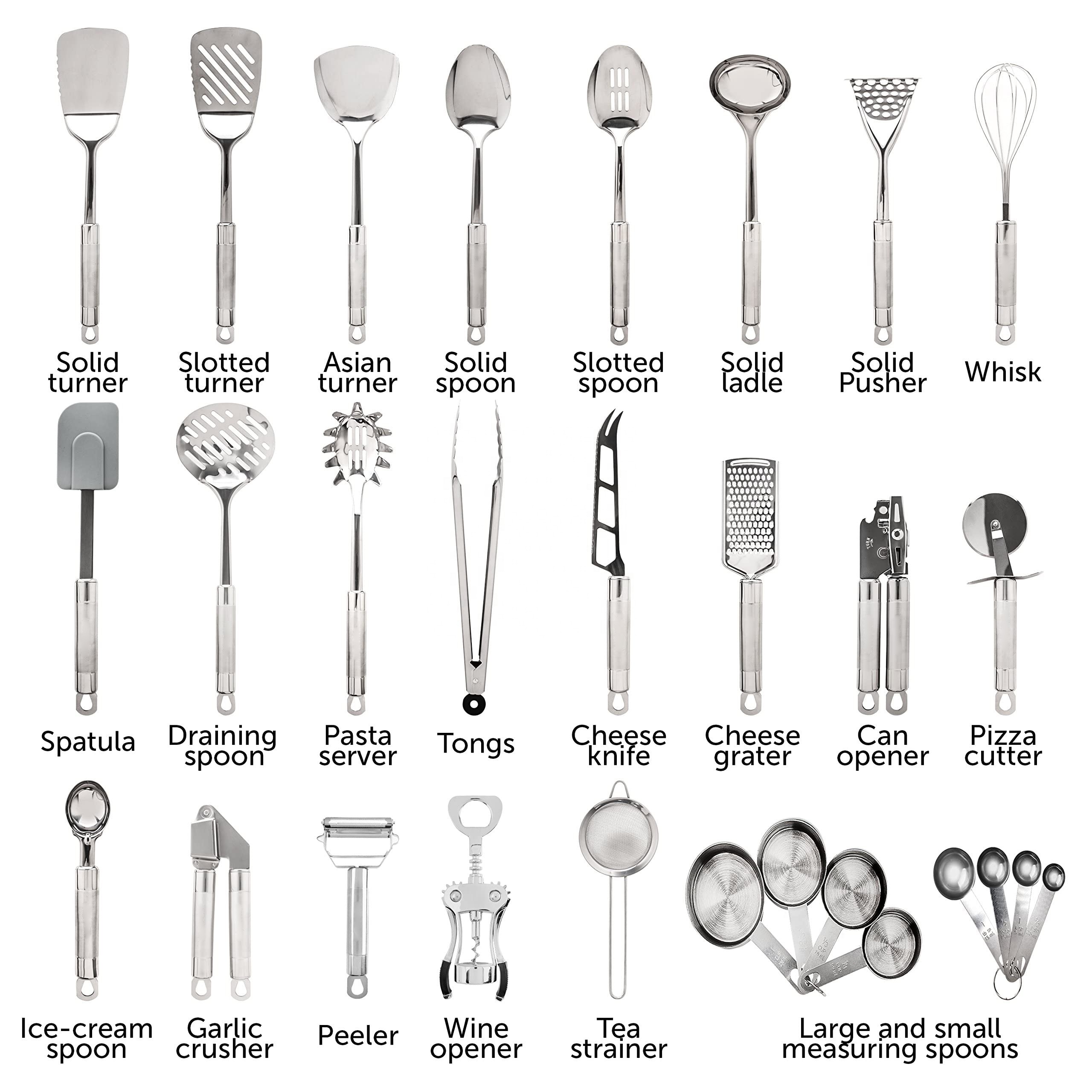 Home Smart Korean Kitchen Accessories Set Cooking Tools Utensils Sets Cooking Utensils Stainless Steel Kitchen Utensils Set · image 2