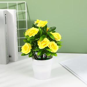 Piante Artificiali in Vaso Decorative Rose in Plastica per Matrimoni Bonsai da Interno Fiori in Velluto Piante in Plastica a Basso Prezzo - Product Image 3