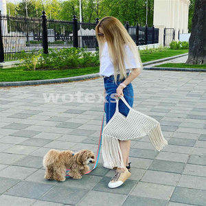 Alla moda regalo di <span class=keywords><strong>natale</strong></span> <span class=keywords><strong>Macrame</strong></span> Tote Boho Market borse a tracolla per agricoltori borsa a rete Tote da spiaggia - Product Image 5