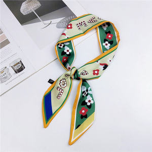 Nouvel arrivage Ins : Sac à poignée à carreaux, <span class=keywords><strong>Foulard</strong></span> long en polyester sergé, Ruban décoratif, Bandeau pour <span class=keywords><strong>cheveux</strong></span> - Product Image 4