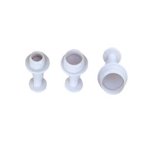 Lixsun 3 pièces ensemble classique <span class=keywords><strong>empreinte</strong></span> Fondant gâteau décoration outils de cuisson Fondant gaufrage sucre forme ronde plongeur Cutter ensemble - Product Image 4